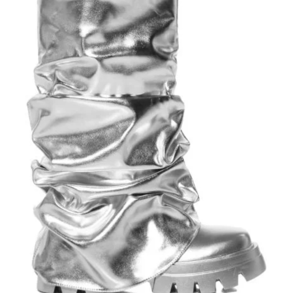 Azalea Wang Mate Metallic Mid Calf Boots